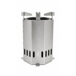DAKSHOR Big Stove rear view of stainless-steel body and vents